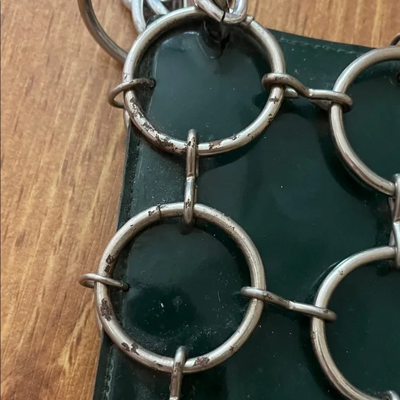 Vintage 1968  Green Chain-Link Purse - Picture 4 of 5